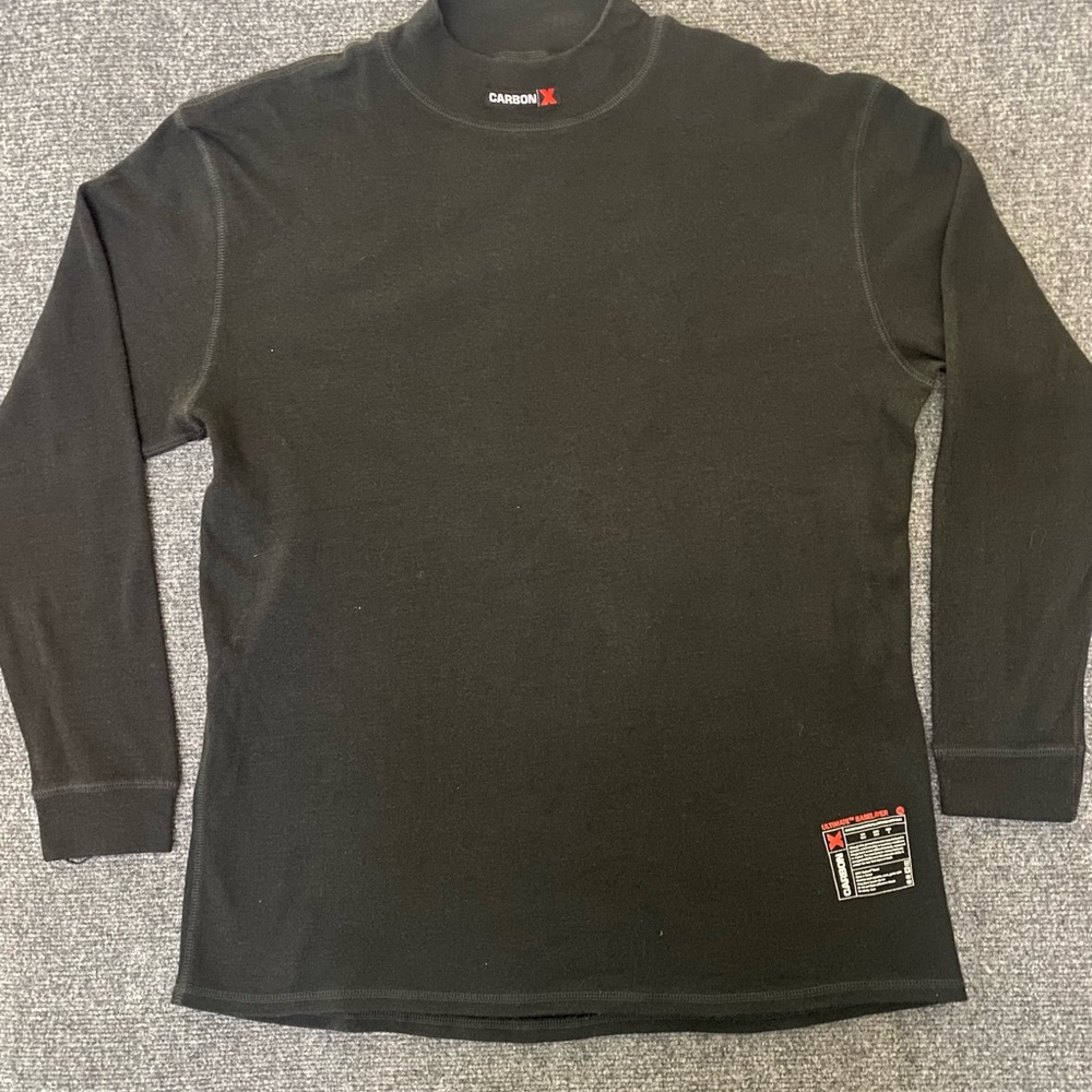 Carbon X Fire Resistant base‎ layer Black Long Sleeve Men's Shirt XL